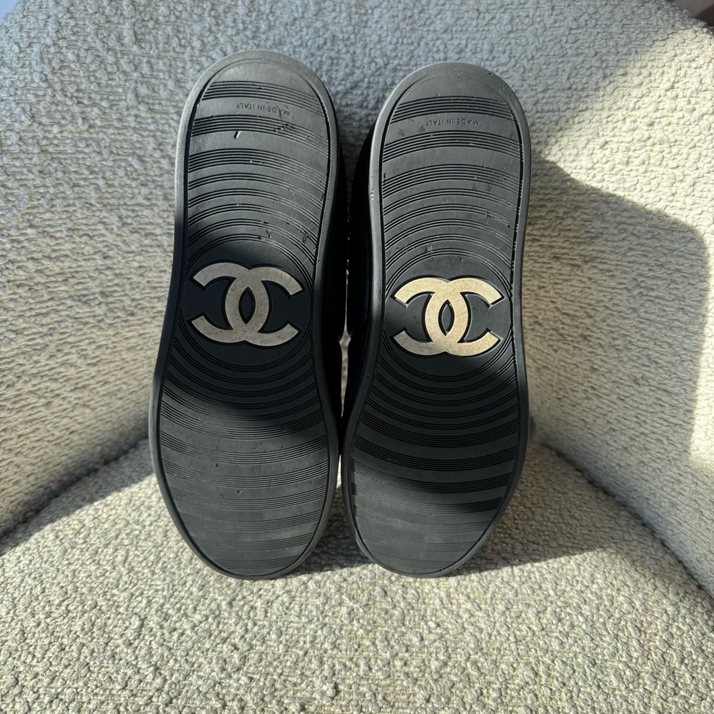 Chanel Lambskin Double Zip High Top Sneakers - Picture 8 of 8